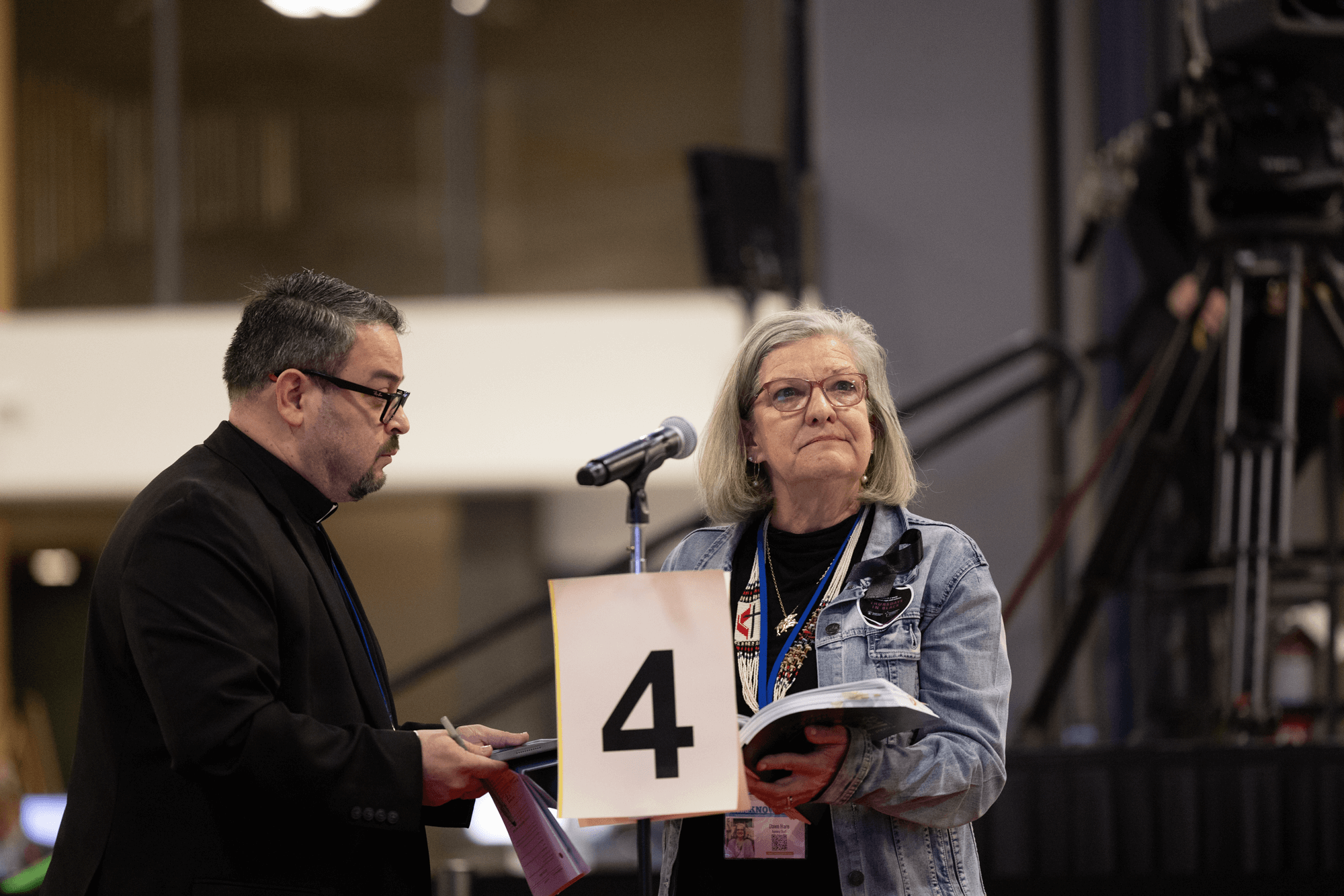 Alejandra Salemi delivering the Young People's Address at General Conference 2020
