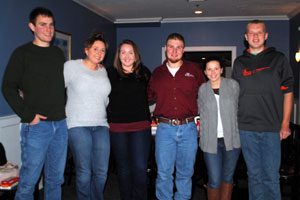 Evy Nickerson with youth group alumni