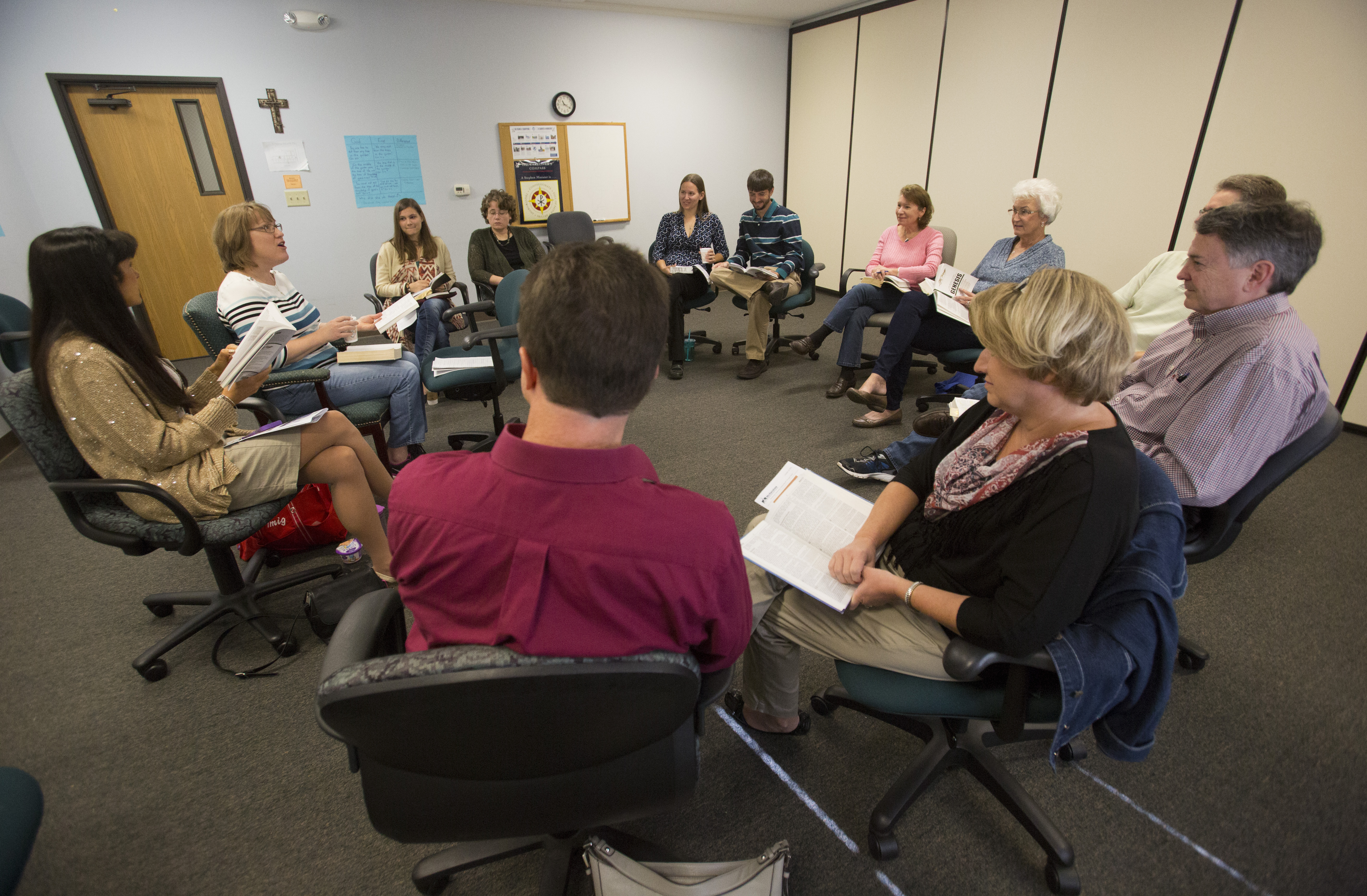 A small group meets at McKendree United Methodist Church in Lawrenceville, Ga. Photo by Kathleen Barry, United Methodist Communications