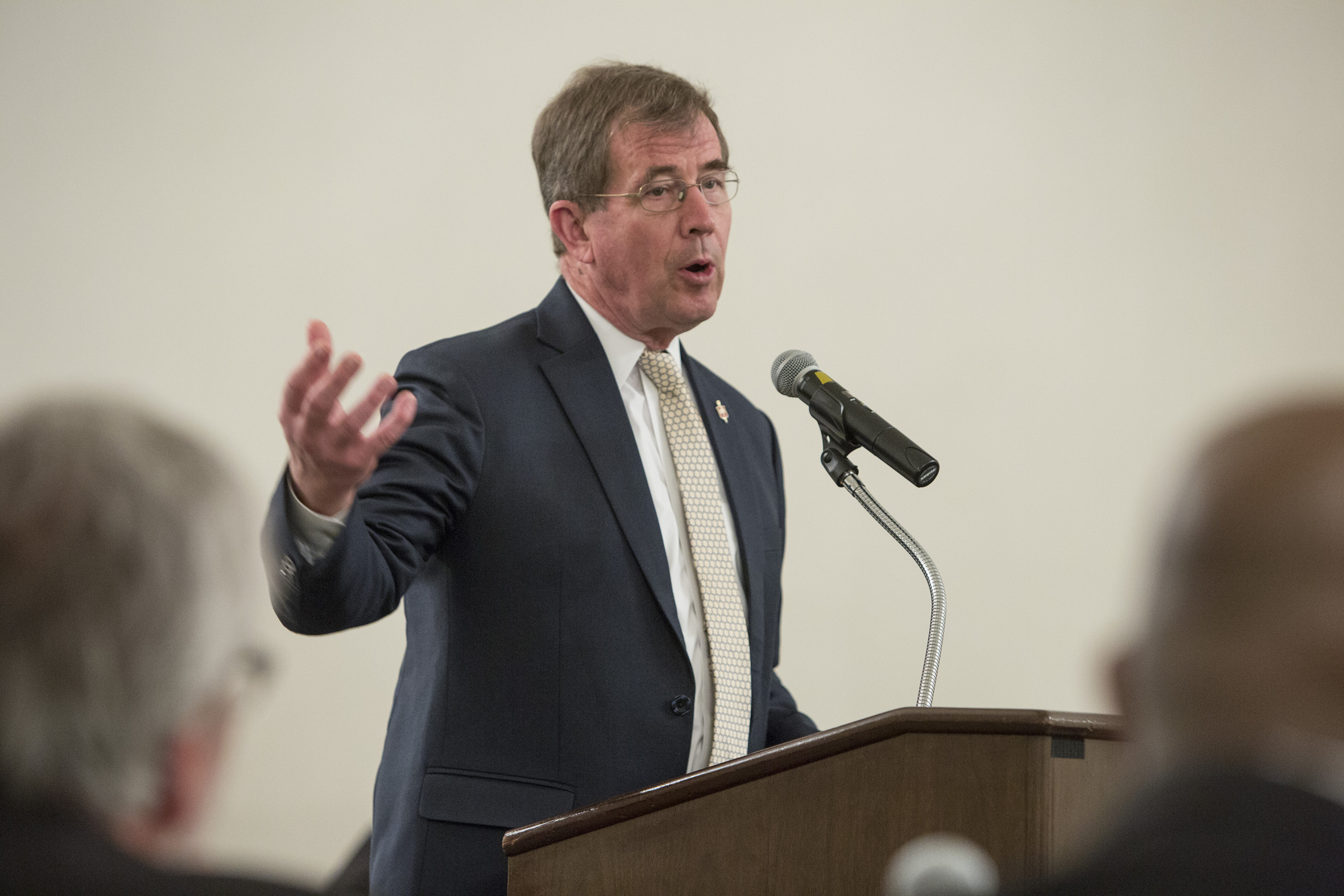 Bishop Scott Jones speaks during an oral hearing of the Judicial Council on May 22, 2018, in Evanston, Ill. Photo by Kathleen Barry, UMNS.