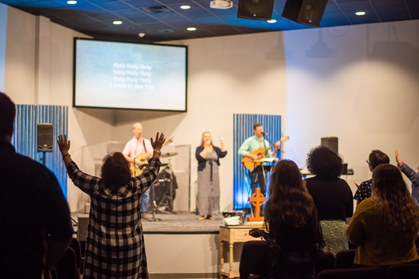 Mosaic United Methodist at worship 2019. Courtesy of  Rev. Carolyn Moore. May 2019