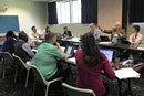 Members of the Rules Committee and Commission staff discuss a legislative structure for the 2019 Special Session of the General Conference.