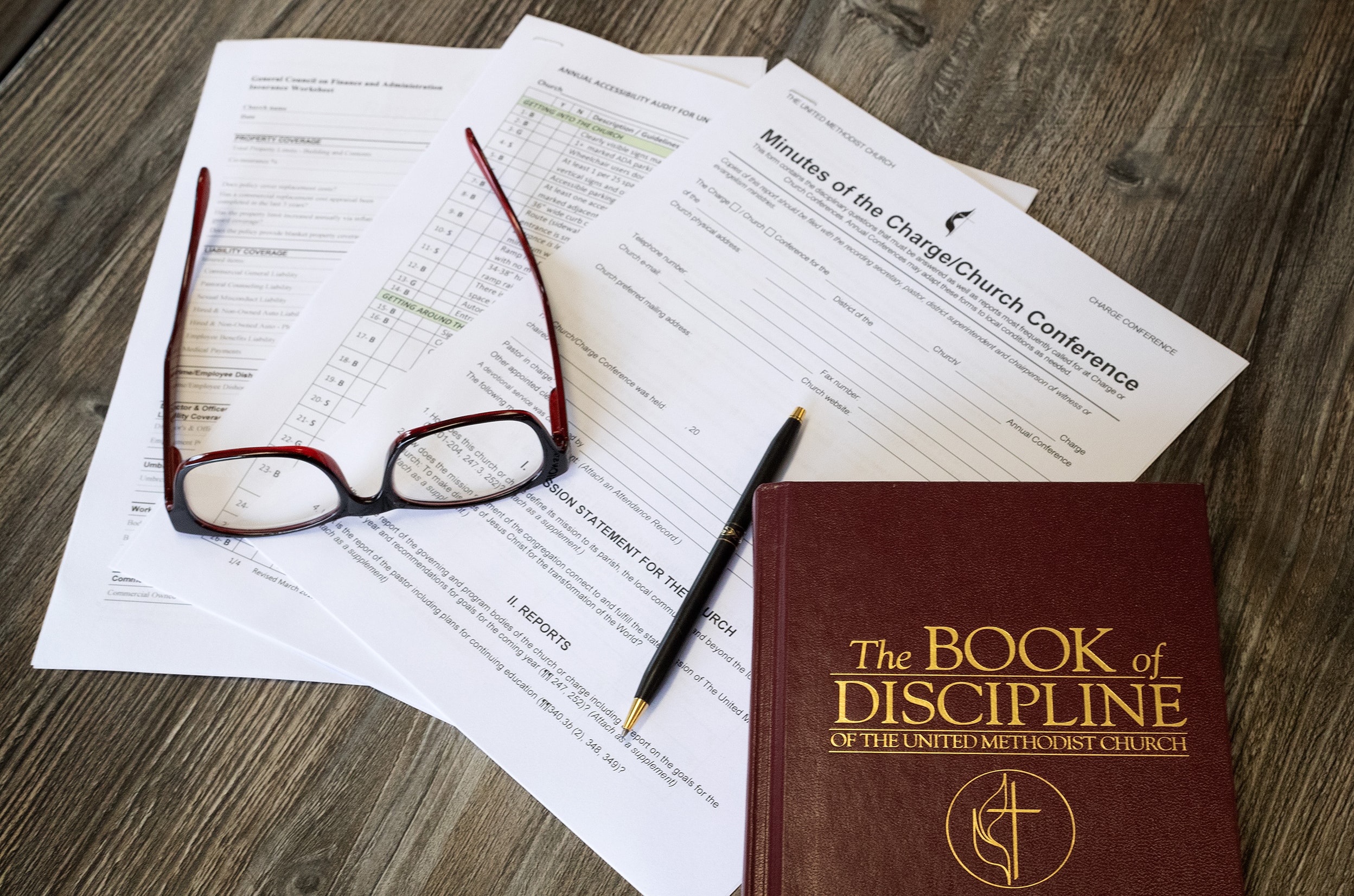 Find Charge Conference and other financial-related forms  your local church will need in the FInance and Administration office's local church forms library.  Image by Mike DuBose, United Methodist Communications. 