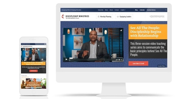 Discipleship Ministries new mobile-friendly website. Courtesy of Discipleship Ministries. 2019