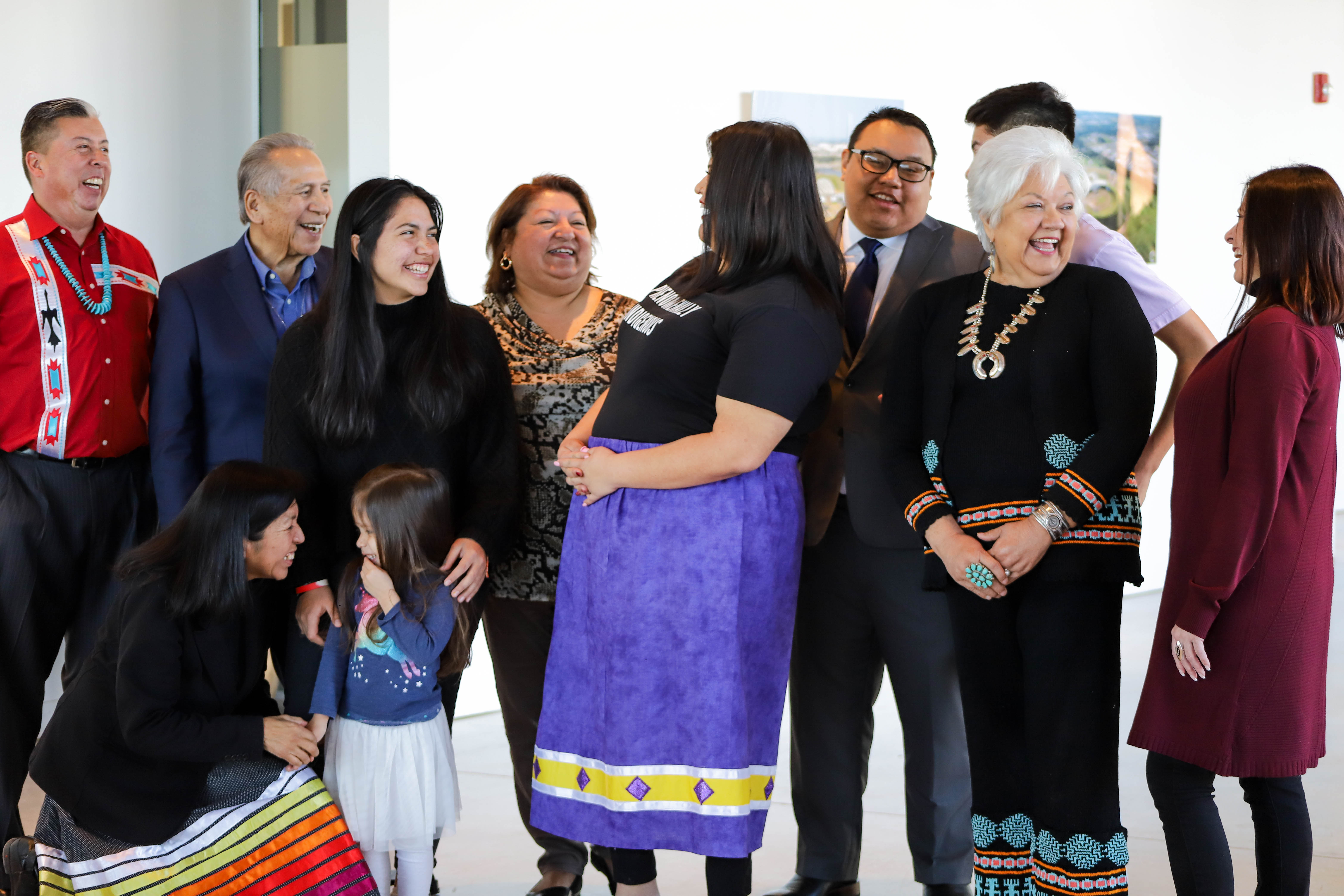 Oklahoma Indian Missionary Conference members holding a photo shoot at the First Americans Museum in Oklahoma City to promote Native American participation in the 2020 U.S. census. Courtesy of Ginny Underwood.