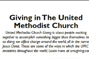 Giving in the United Methodist Church