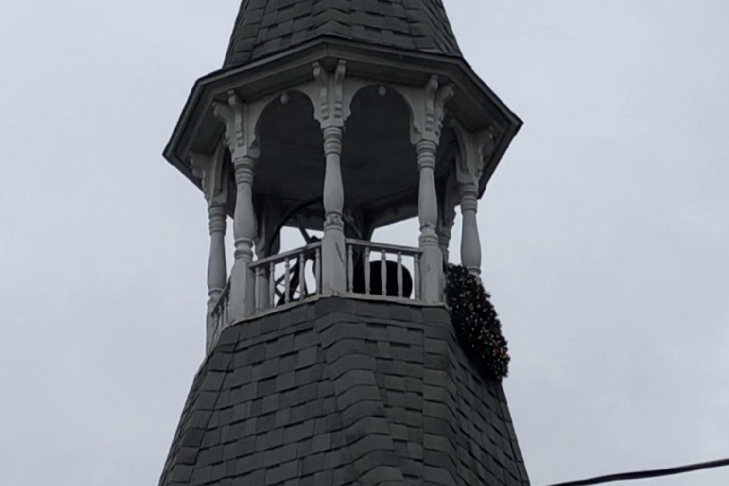 The church bell at South Auburn United Methodist Church rings daily in honor of victims and front line heroes in the coronavius pandemic.