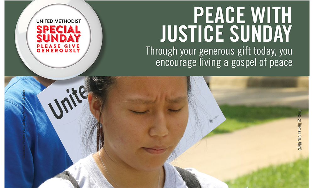 Peace with Justice Sunday promo card image