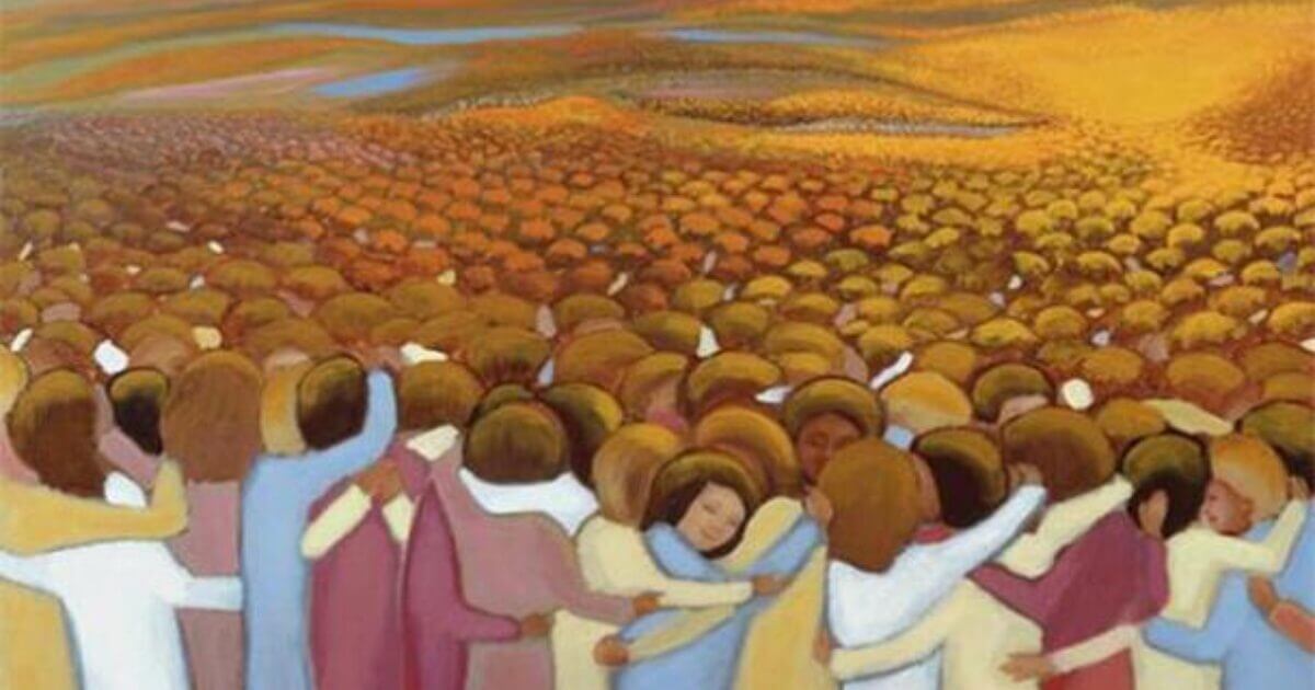 Original artwork, "The Communion of the Saints, for All Saints" by Ira Thomas / www.catholicworldart.com. Courtesy Ira Thomas.