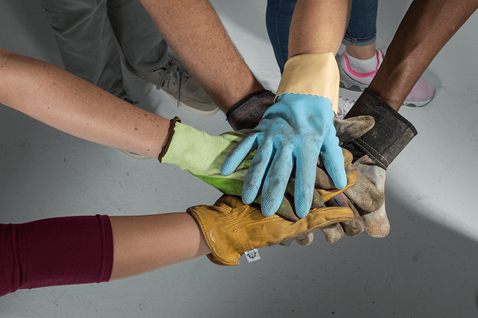 The United Methodist Church's special giving structure ensures your generosity blesses as many people as possible in sustainable, strategic ways. Our connectional system connects your local congregation to our global denomination of more than 12 million members across four continents. Photo illustration of hands in work gloves by Kathleen Barry, United Methodist Communications.