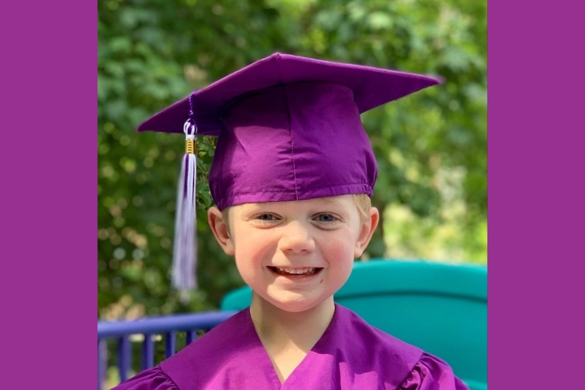 Dan Krause's son Carter graduated from preschool at Susan Gray School. (Photo provided by Dan Krause.)