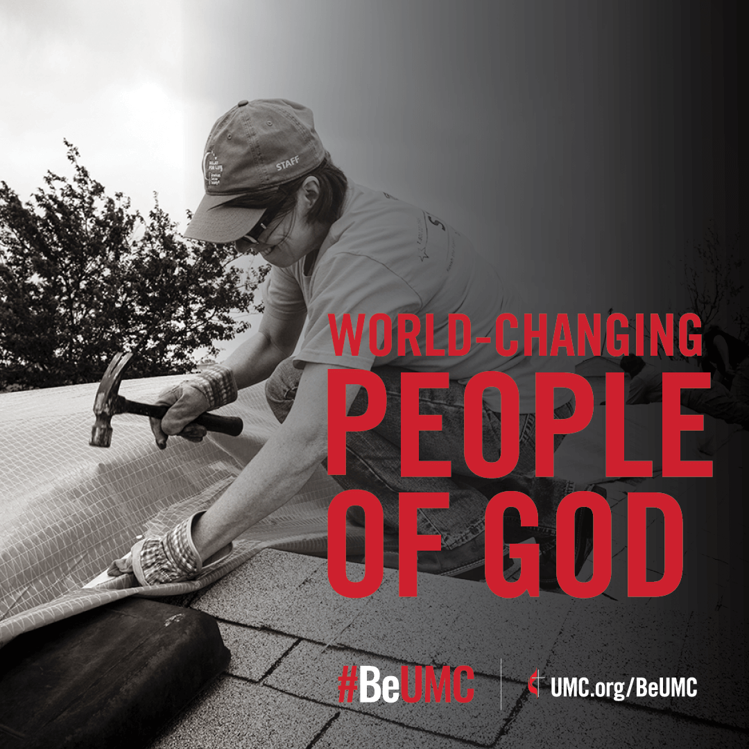 We strive to make the world a better place. The #BeUMC campaign reminds us of who we are at our best — the spirit-filled, resilient, connected, missional, faithful, diverse, deeply rooted, committed, disciple-making, Jesus-seeking, generous, justice-seeking, world-changing people of God called The United Methodist Church. Social media post, English.