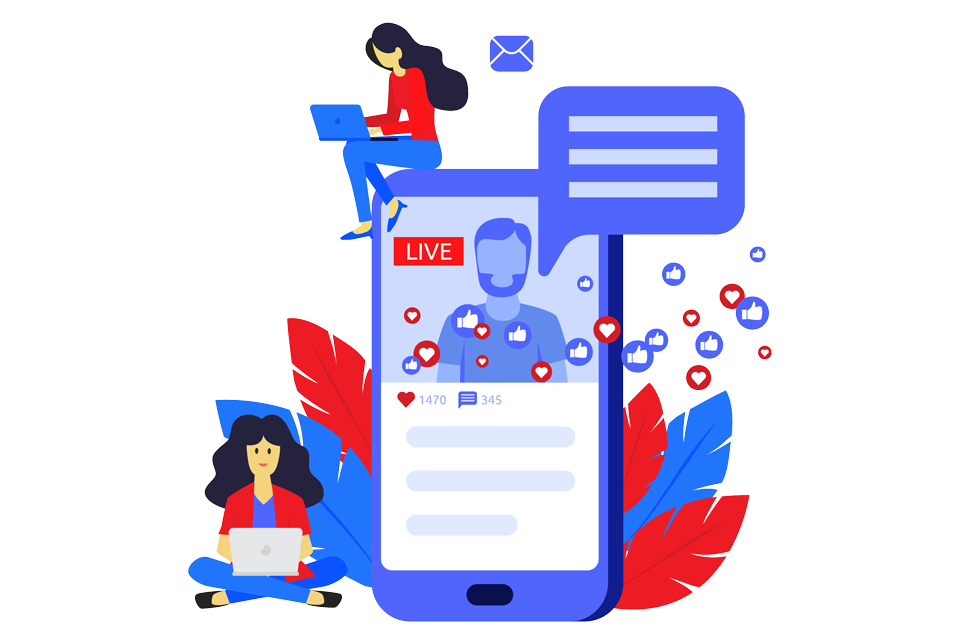 Social media illustration by Raftel Design, Vecteezy.com.