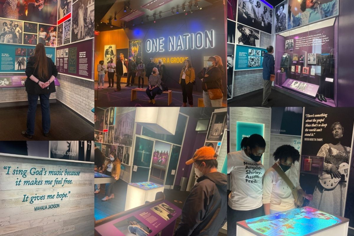Staff explored the galleries at the National Museum of African American Music. (Images by Aaron Crisler.)