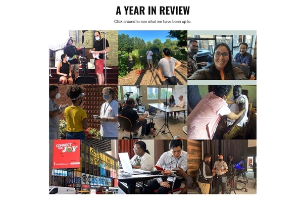 The UMCom 2021 Annual Report invites readers to explore nine highlighted areas of communications ministry work. (Image provided by United Methodist Communications.)