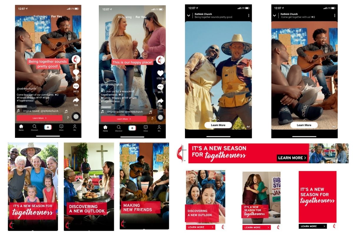Sampling of ad campaign imagery. (Images courtesy of United Methodist Communications.)