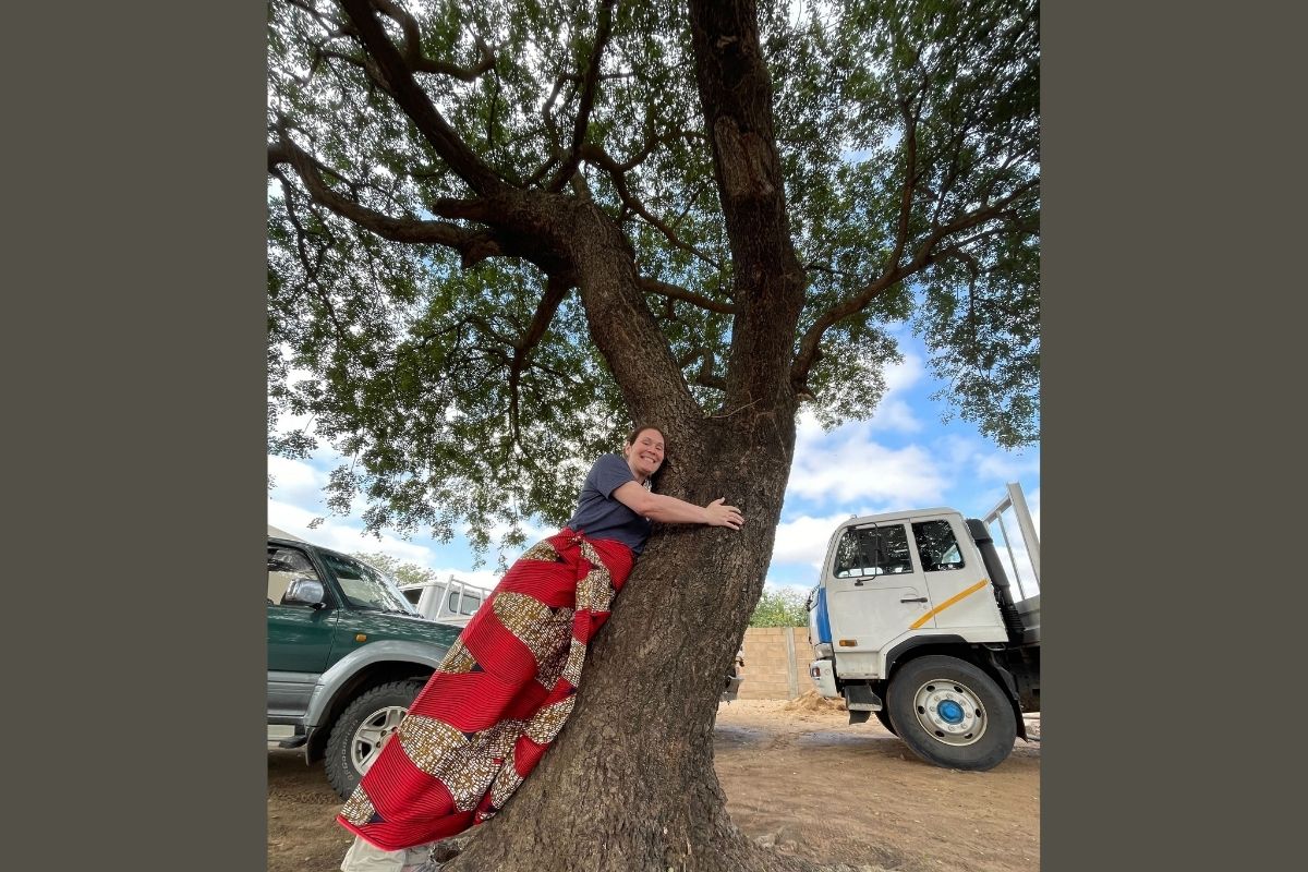 Renee McNeill says that some of her favorite trees are in a place that she calls a second home, Gumbane. She shares this tree hugging photo taken in her beloved village in Mozambique.
