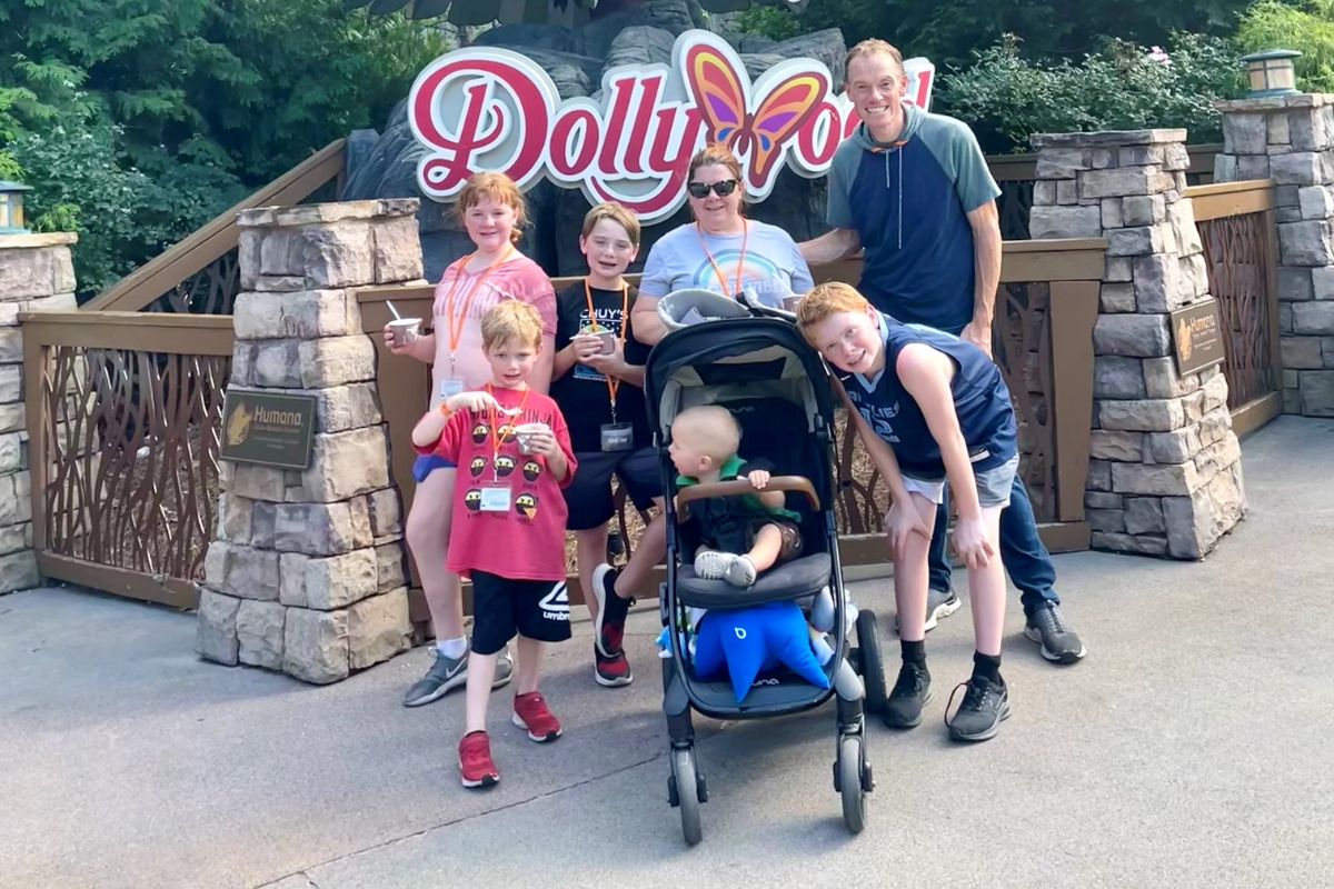 Dan Krause and his family enjoyed time at Dollywood. (Photo courtesy of the Krause family.)