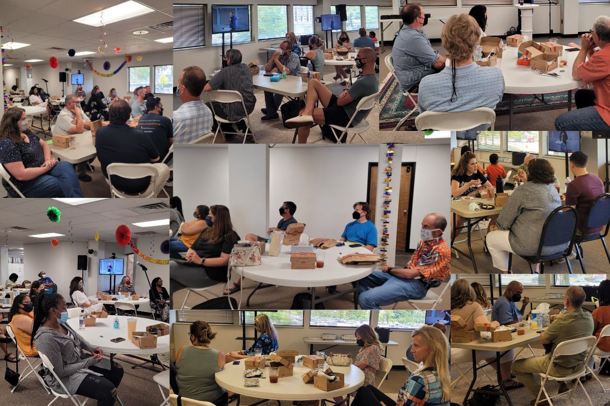 Staff gathered to enjoy a meal and receive updates. (Photos by Brenda Smotherman.)