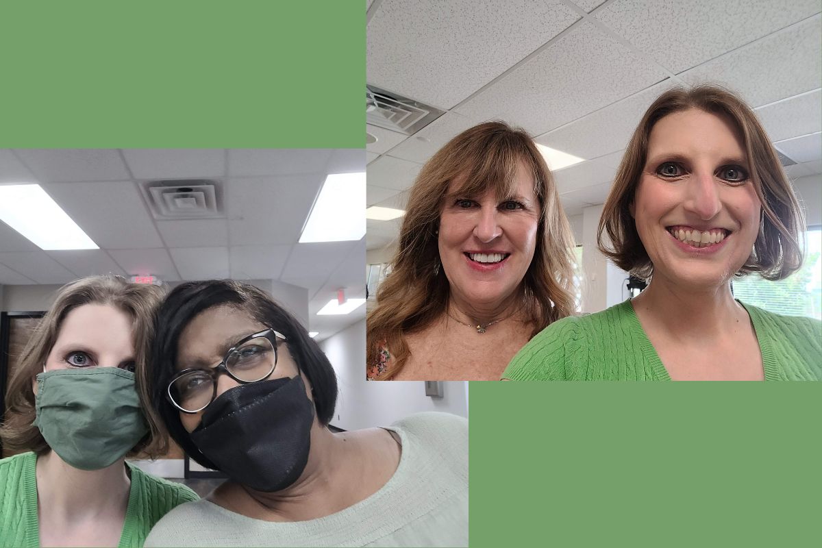 The gathering allowed staff to spend time with direct teammates and co-workers from across the agency. Brenda Smotherman took a moment to capture her sightings of our two Dianes in one place again. (Left: Diane Maloney Right: Diane Degnan)