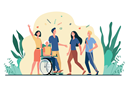 Disability Awareness Sunday calls us to celebrate the gifts and graces of persons with disabilities and calls the Church and society to full inclusion of persons with disabilities in the community. Illustration by PCH-Vector, iStockphoto.com.