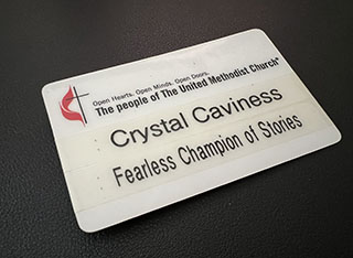 Crystal Caviness Name Badge, Courtesy of Crystal Caviness