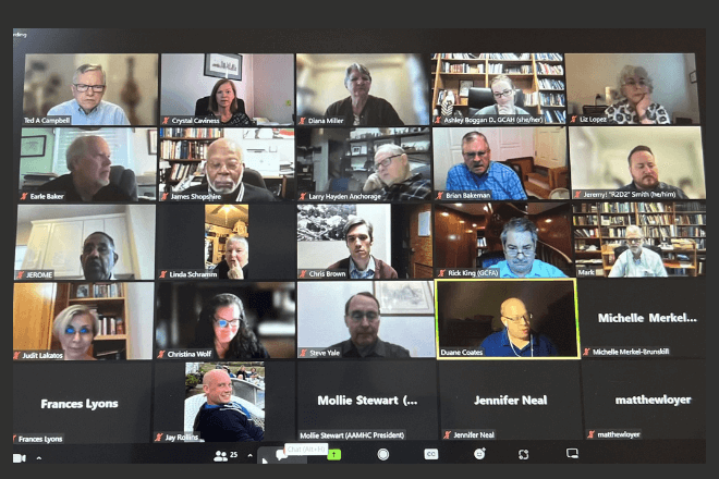 The General Commission on Archives and History held its annual board meeting, gathering its members from across the globe for the 2022 two-day event. Image by Crystal Caviness, United Methodist Communications