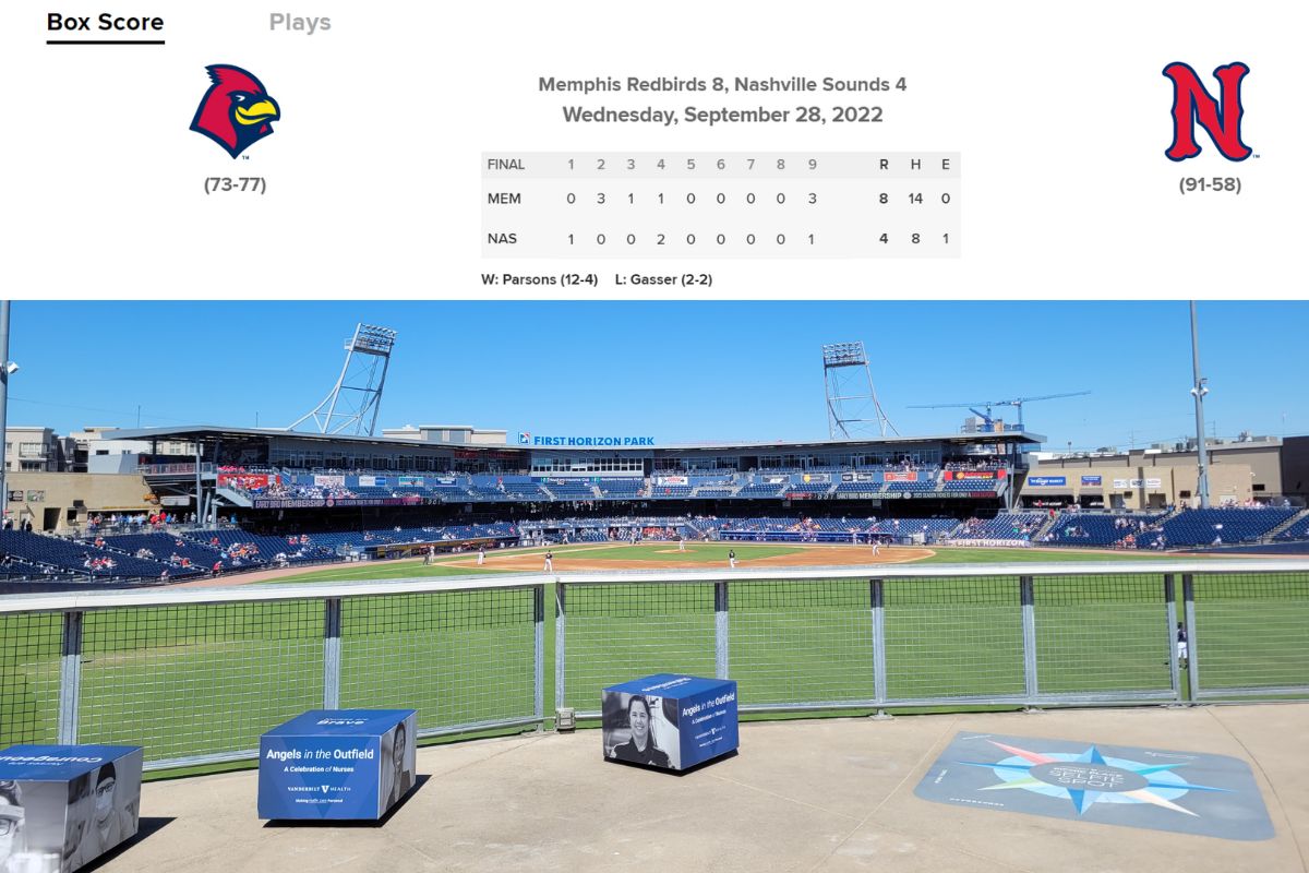 Though the Nashville Sounds weren't the victor, those in attendance all won at having a great time of fellowship. (Image by Brenda Smotherman.)