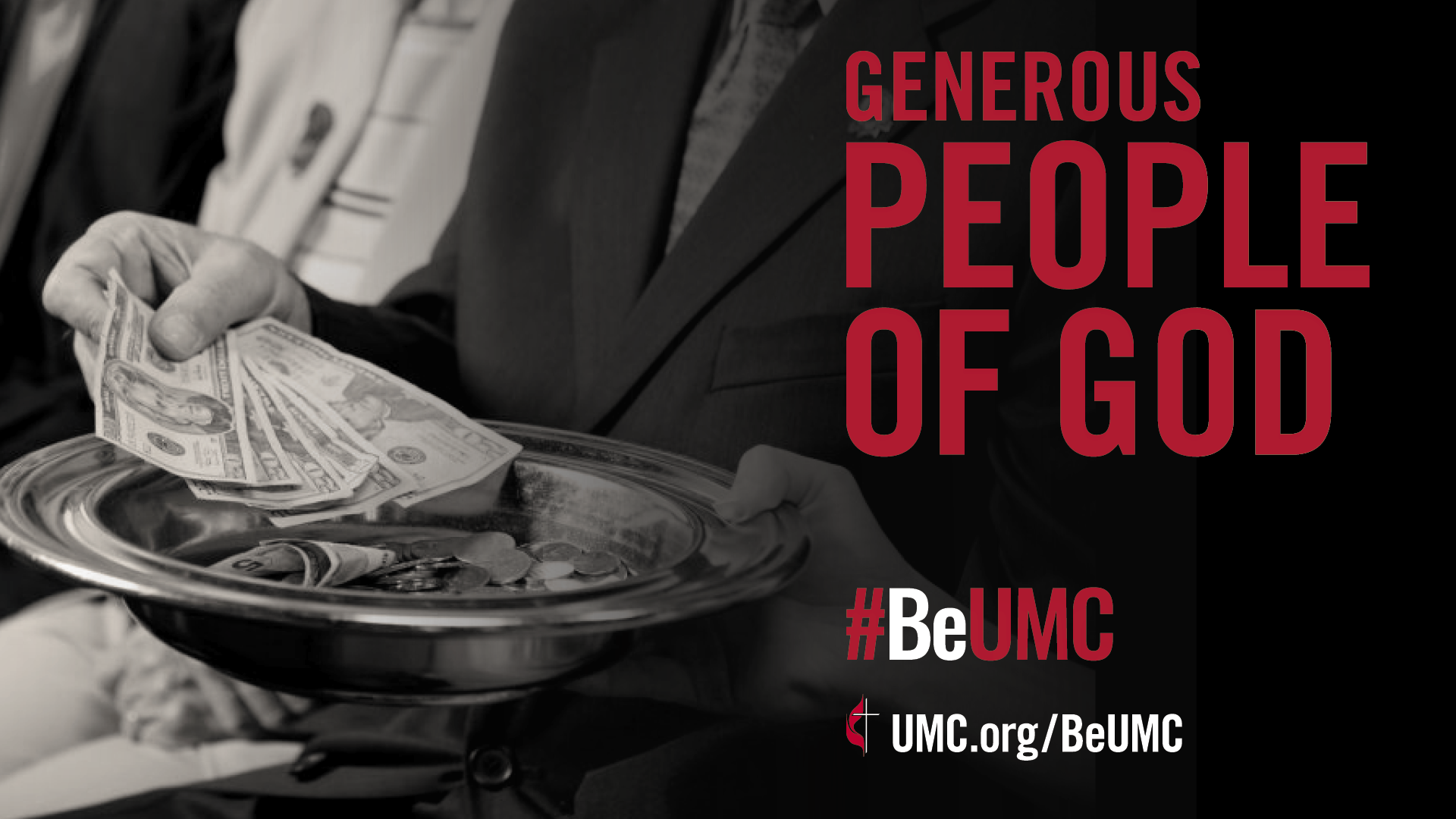 We offer our gifts and resources to serve those in need, both near and far. Worship graphic, offering. 