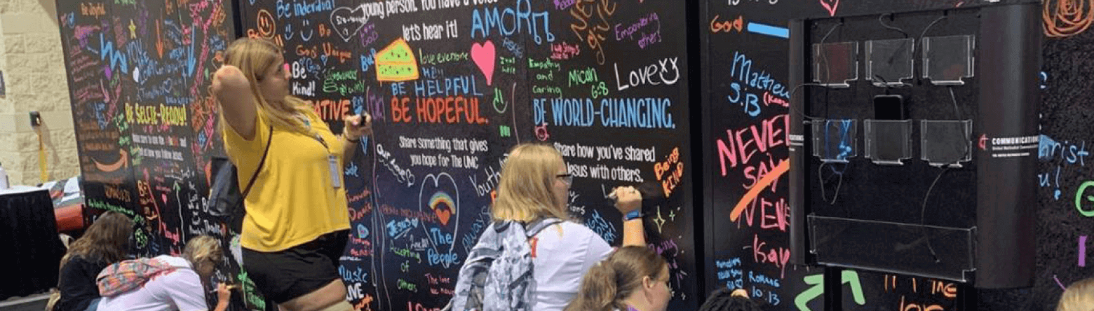 Giving Tuesday 2023 - Youth 23 chalkboard