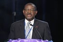 N. Oswald Tweh, president of the Judicial Council, speaks during the United Methodist General Conference in Charlotte, N.C., on May 3. The church’s top court released five decisions and a memorandum on its final day in response to a flurry of requests for declaratory decisions. Photo by Larry McCormack, UM News.