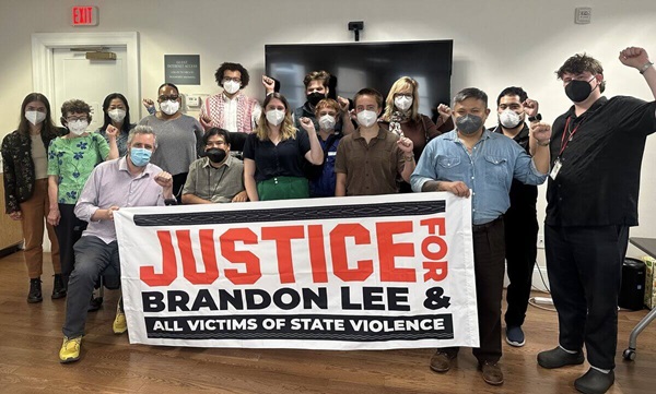 Le Conseil Général de l’Église et Société s'est associé à la campagne Justice for Brandon Lee (Justice pour Brandon Lee) pour organiser un rassemblement de partage de la foi dans le bâtiment Méthodiste Uni. Photo avec l'aimable autorisation de l’Église et Société.
