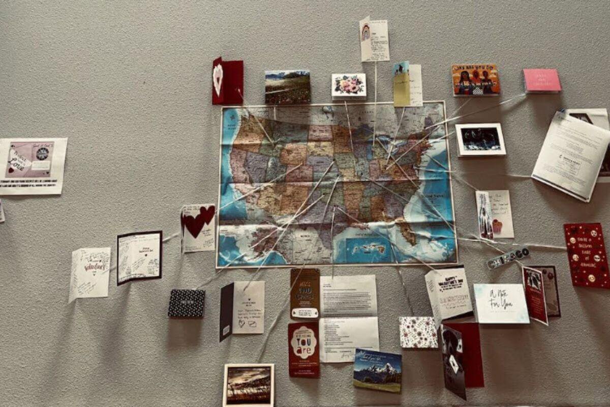 Kaleidoscope Kids "Wall of Love" displays messages of God's love from all over the United States and the world.