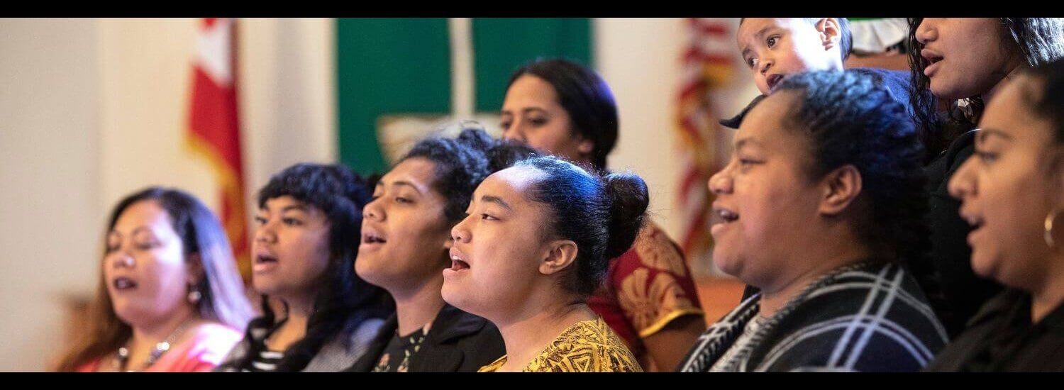 Young United Methodists join together as a choir Young United Methodists join together as a choir
