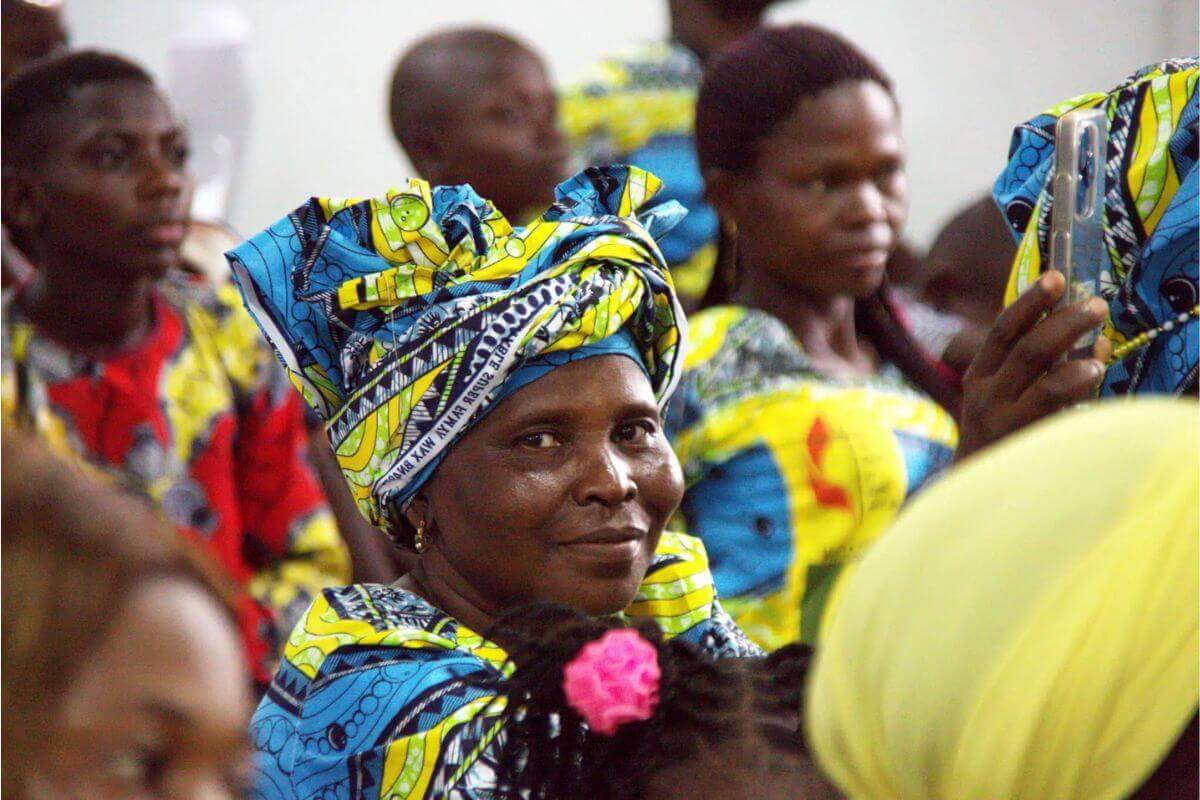 Members of the UMC in the Central African Republic celebrate the dedication of their new  facility in Bangui. (Photo: Daniel Fowler, Cascade UMC)
