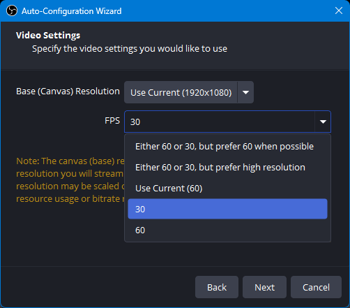 streaming church worship with obs video settings