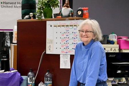 Lyn Clark, Family Fresh Food Pantry director at Neidig UMC, Oberlin, PA. Photo courtesy of Christie R. House.