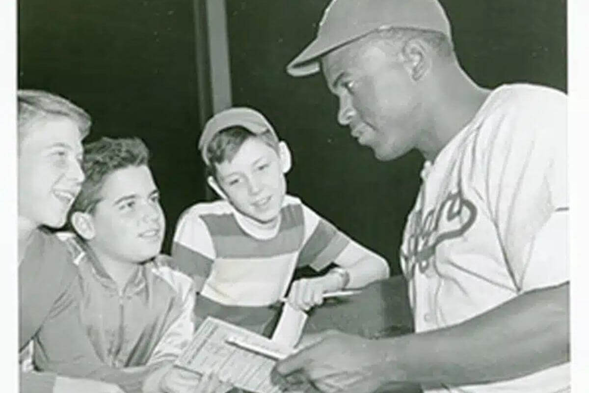 Jackie Robinson became the first African American baseball player in the Major Leagues.  Photo courtesy of the National Archives
