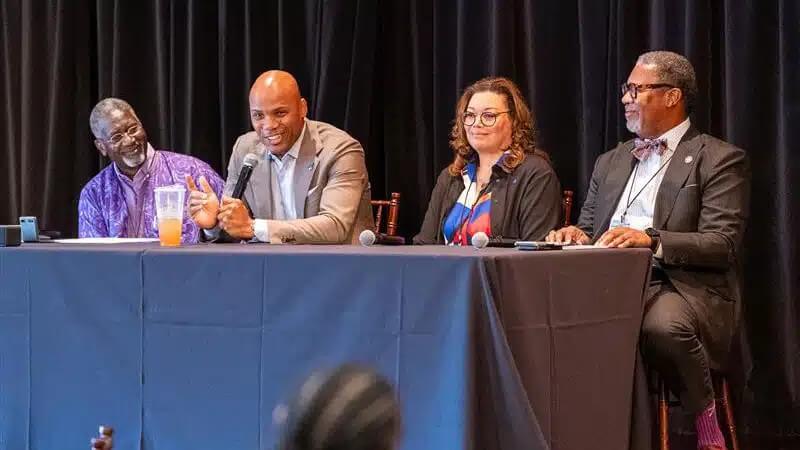 2025 Juneteenth Panel. Photo courtesy of Higher Education and Ministry.