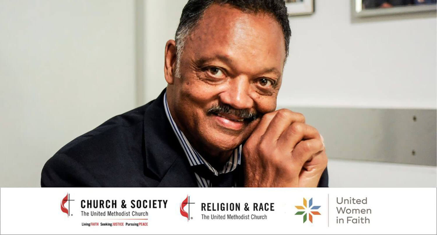 La Junta General de Iglesia y Sociedad (GBCS), la Comisión General sobre Raza y Religión (GCORR) y la organización Mujeres Unidas en la Fe (UWF) de La Iglesia Metodista Unida se unen al pueblo y las comunidades religiosas metodistas unidas de todo el país y el mundo para honrar y recordar la vida y el legado del Rev.  Jesse Jackson como un destacado líder en la promoción de los derechos civiles, la justicia social y la dignidad humana. Foto cortesía de GBCS.