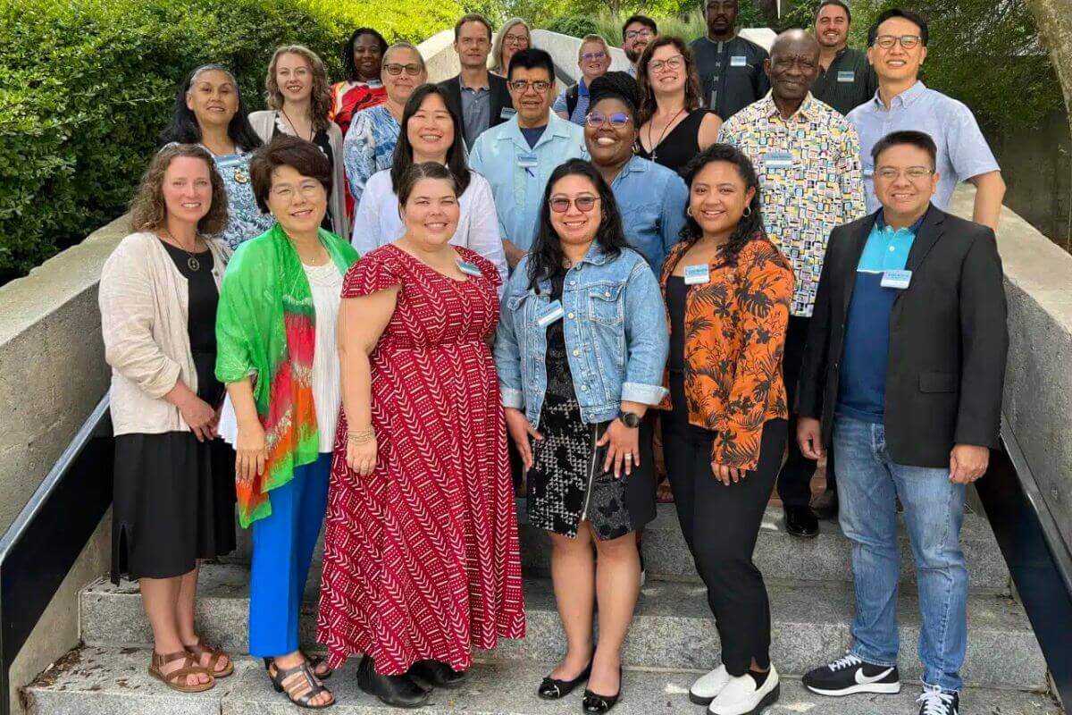 A group of missionary participants at the “Guiding Principles of Missionary Service” consultation held at Emory University’s Candler School of Theology in Atlanta, GA. Grace Choi is second from left in the first row and Jay Choi, 3rd row far right. Photo courtesy of Adam Bowers. 