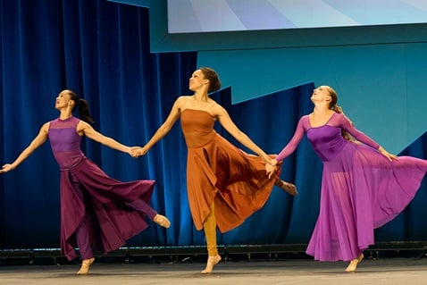Dancers from Dance Kaleidoscope perform during the United Women in Faith Assembly in Indianapolis on May 15. The gathering drew some 3,000 people mostly from the United States.Photo by Paul Jeffrey, United Women in Faith.