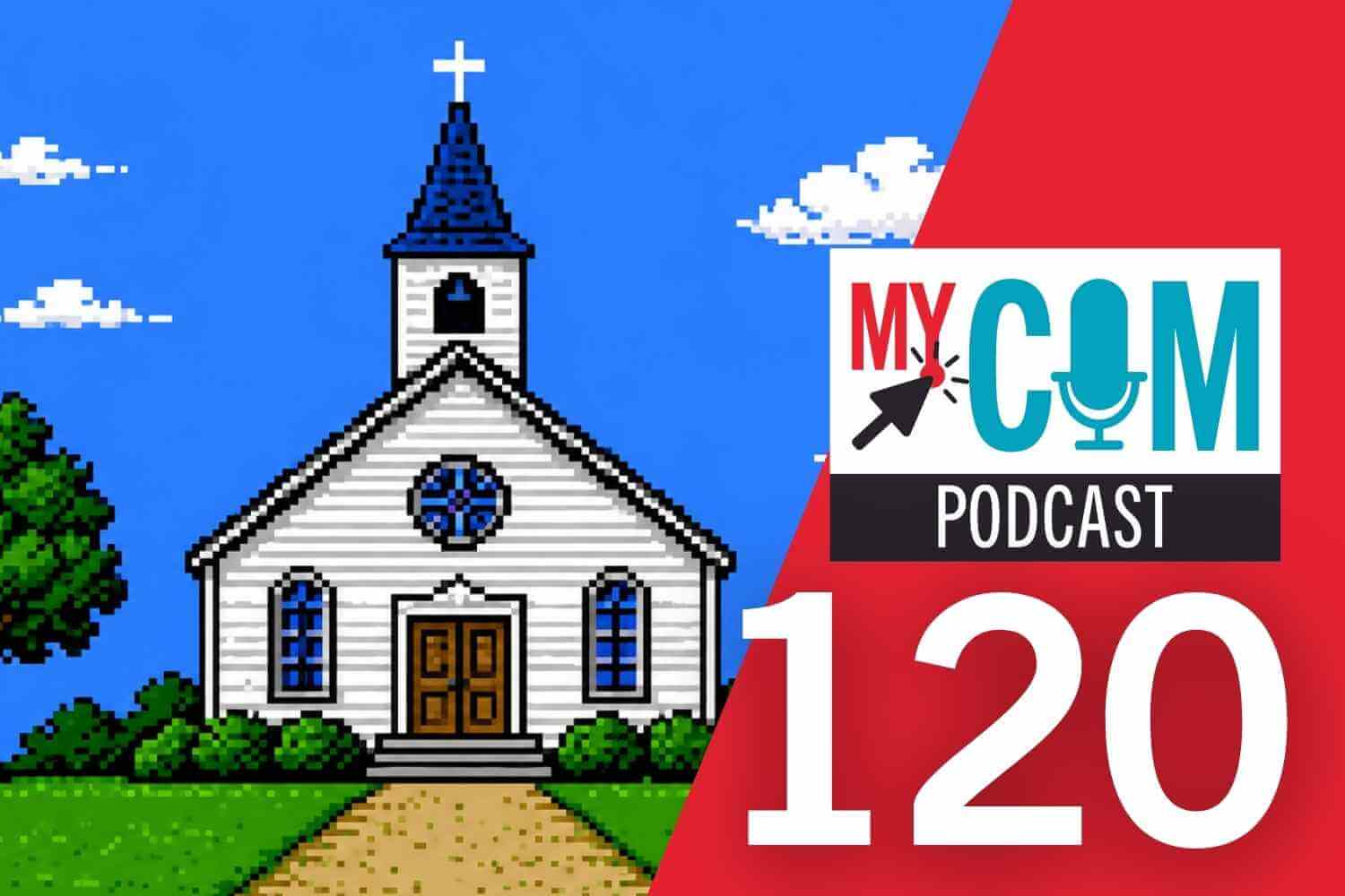 Cover for MyCom episode 120 on phygital ministry