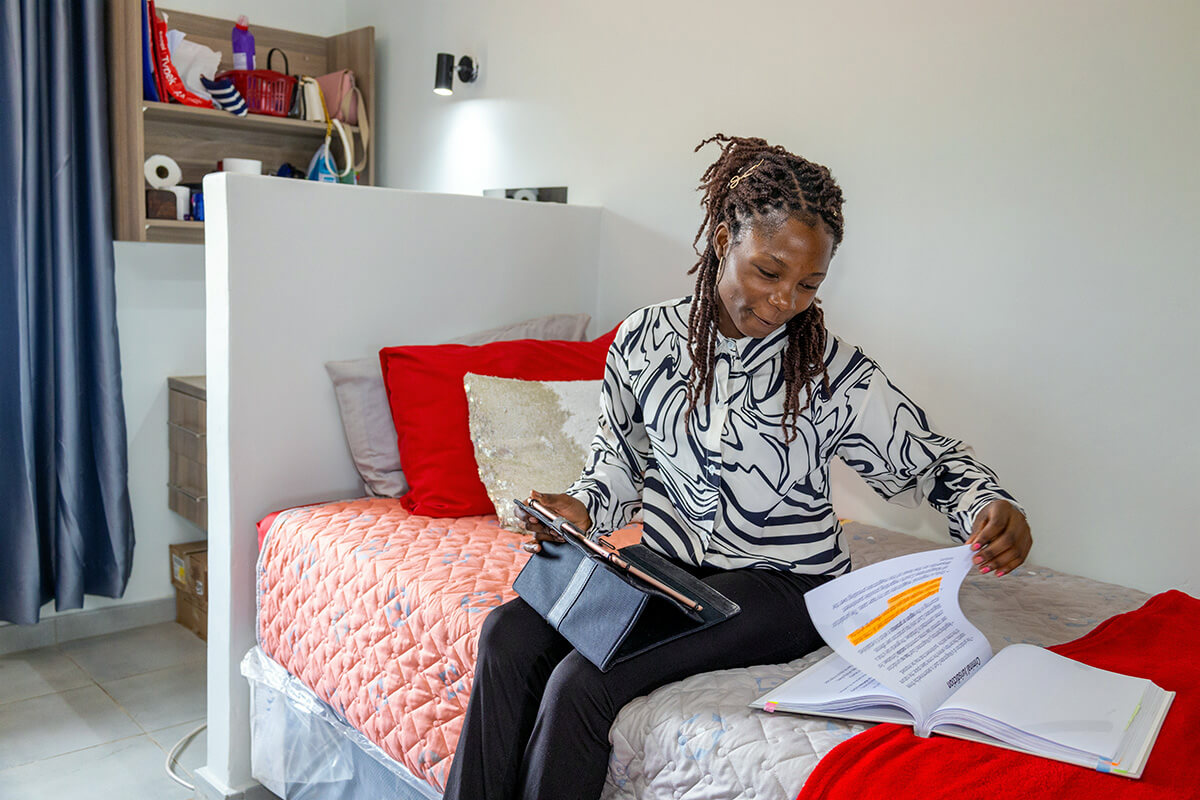 Safe, comfortable campus housing for female students is in high demand at Africa University, given its rural location and the lack of reliable public transportation. The United Methodist Church’s Upper New York and Susquehanna conferences, which Burgos-Núñez leads, have approved a project to raise $1.5 million to build a new women’s dormitory at the university. Photo courtesy of Africa University.