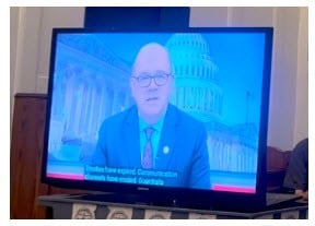 Rep. Jim McGovern delivers a video statement.