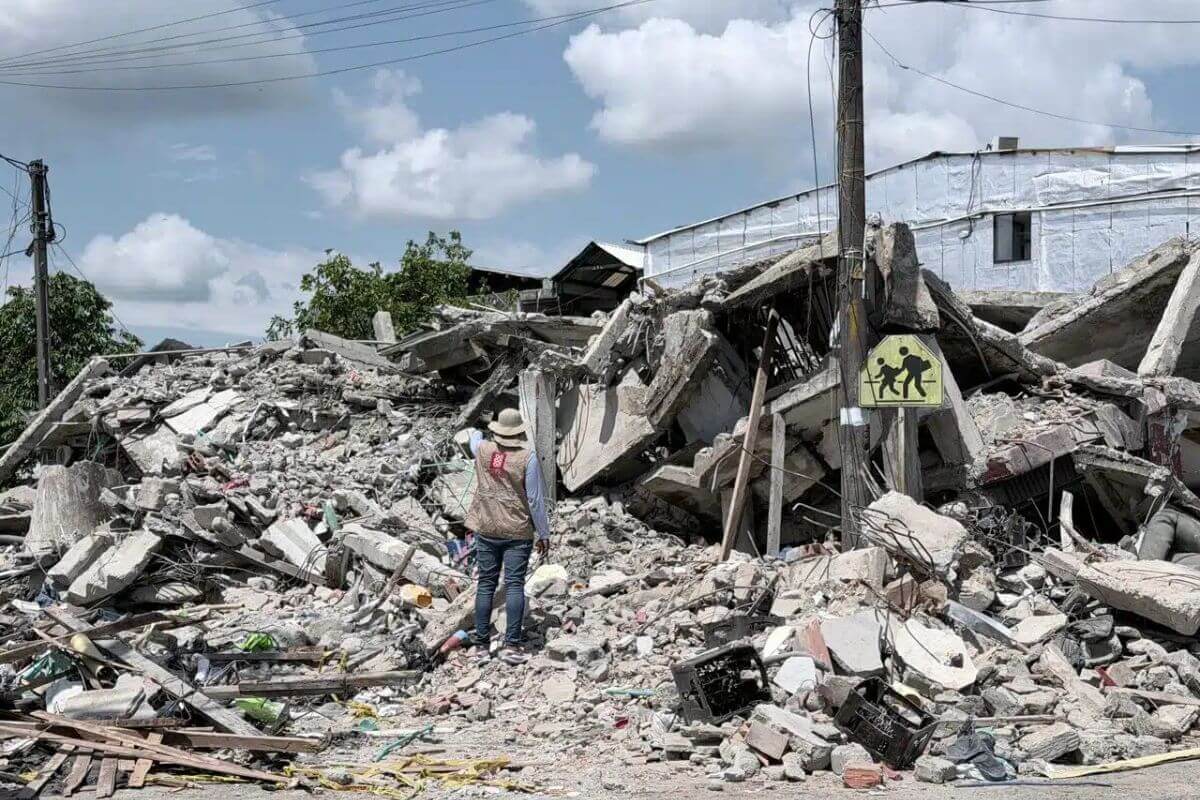 The aftermath of the August 2026 earthquake in Quibdo, Colombia. Photo: HEKS/EPER. Photo courtesy of GBGM.
