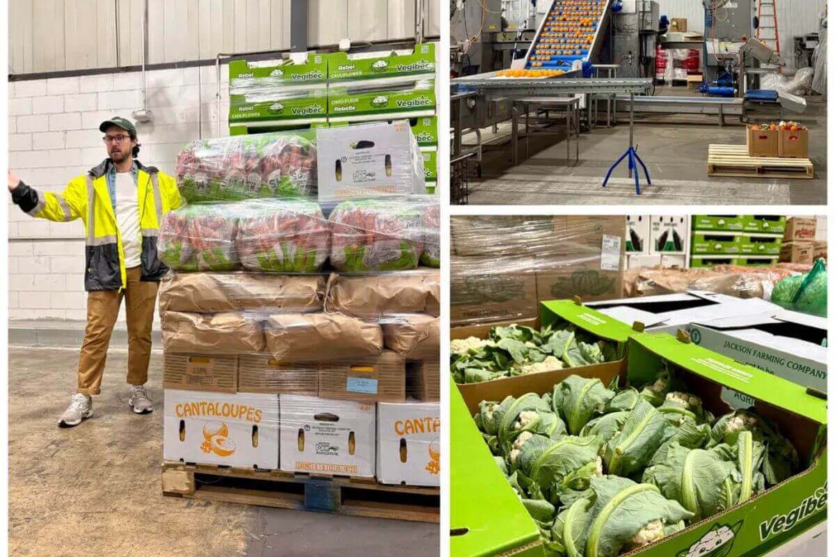 John Sciortino leads a tour of the MARC’s facility and its repackaging and shipping operations out of Ryeco Wholesale Produce’s 60,000 square-foot warehouse. Photos: Sara Logeman
