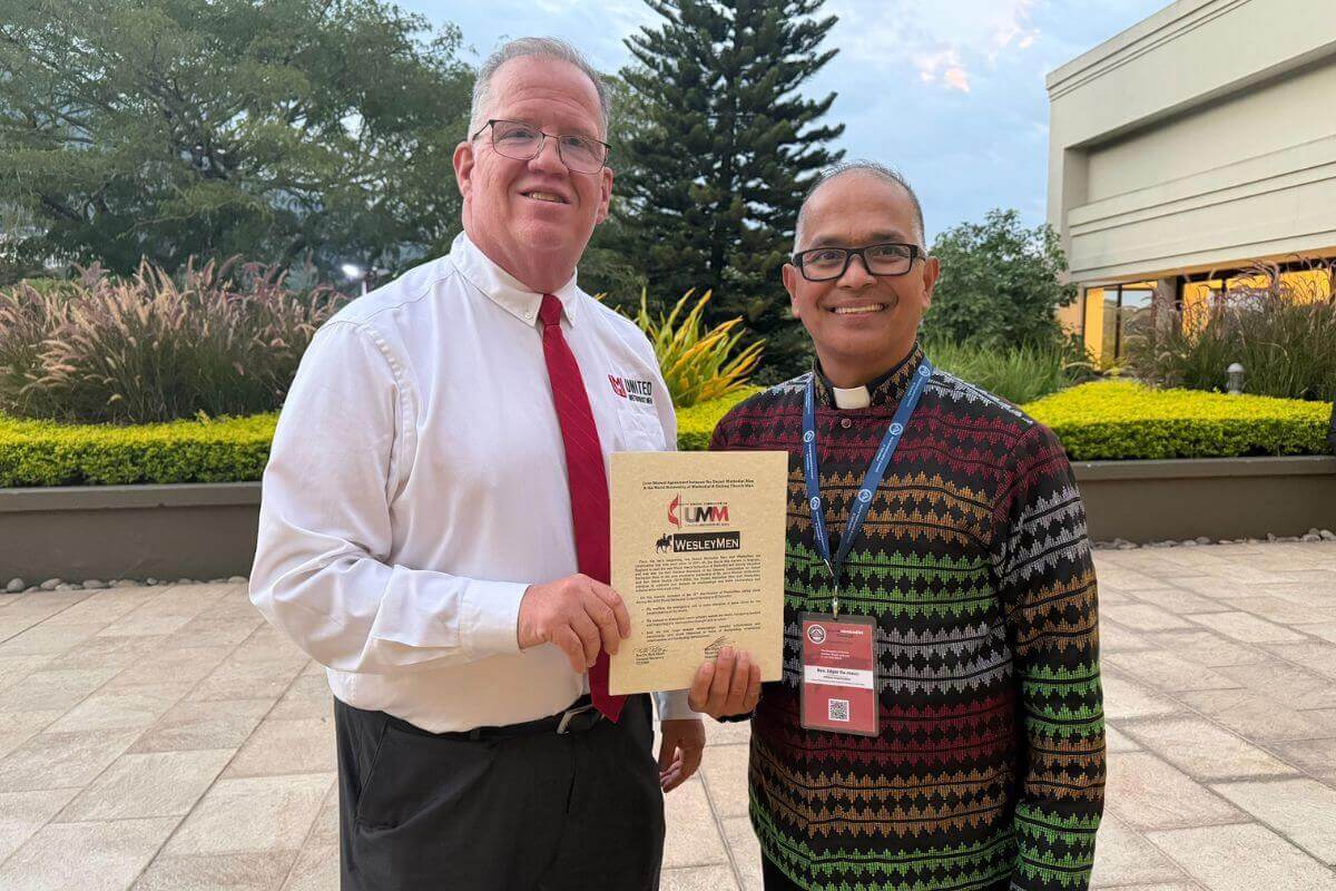 The Rev. Dr. Rick Vance, General Secretary of the General Commission on United Methodist Men and Rev. Edgar De Jesus, World President of WesleyMen.