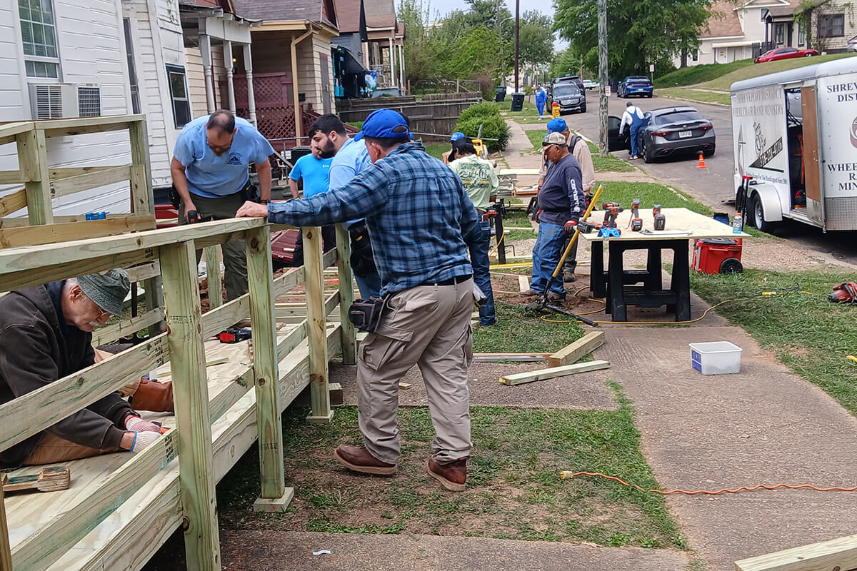 Asbury United Methodist Church’s Wheelchair Ramp Ministry assists community members in need in Bossier City, La. Asbury is one of the churches benefiting from the Louisiana Conference’s new Jubilee Initiative, which will invest $15 million into local churches to help erase debt and support mission and ministry. Photo courtesy of Bryleigh Smith Photography.